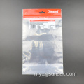 Clear Recyclable zip အိတ်များချိတ်ဆွဲထားသောချိတ်နှင့်ချိတ်ဆွဲထားသည်